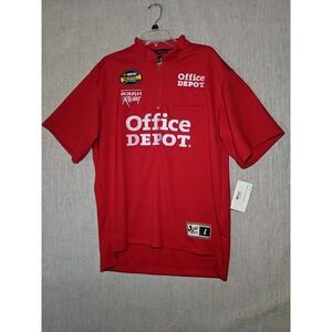 Chase Authentics Nascar Men LARGE Short Sleeve Polo‎ Collared Shirt Office Depot